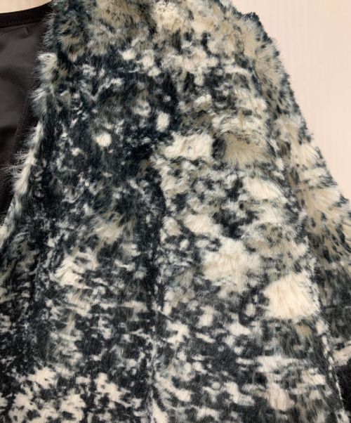 08sircus（ゼロエイトサーカス）08sircus (ゼロエイトサーカス) ペインティングシープボアジャケット ブラック サイズ:1の古着・服飾アイテム