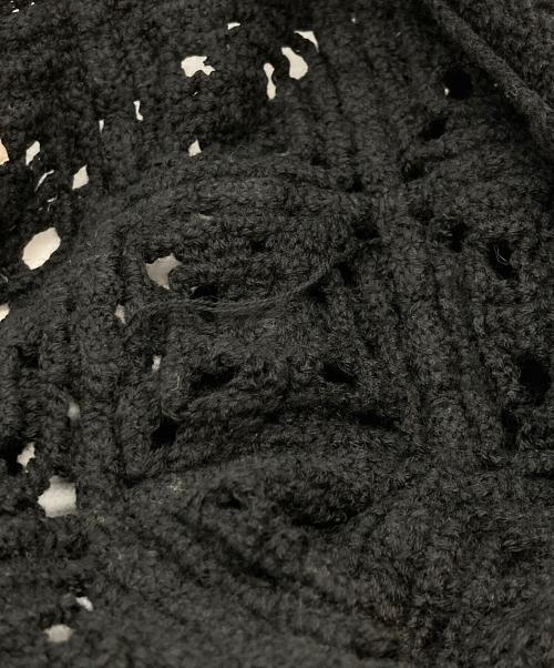 JUSGLITTY（ジャスグリッティー）JUSGLITTY (ジャスグリッティー) 23SS 柄編みハーフスリーブニットジャケット ブラック サイズ:2の古着・服飾アイテム