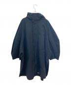 ENFOLDエンフォルド）の古着「PEストレッチ BOXフーデットCOAT」｜ブラック