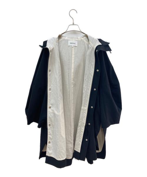 ENFOLD（エンフォルド）ENFOLD (エンフォルド) PEストレッチ BOXフーデットCOAT ブラック サイズ:36の古着・服飾アイテム