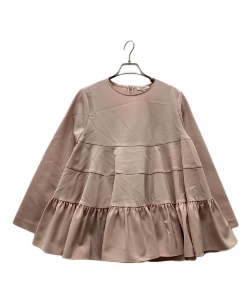 YORI（ヨリ）YORI (ヨリ) ティアードギャザーブラウス ピンク サイズ:Mの古着・服飾アイテム