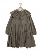 YORIヨリ）の古着「フリルカラーティアードチュニック」｜グレー