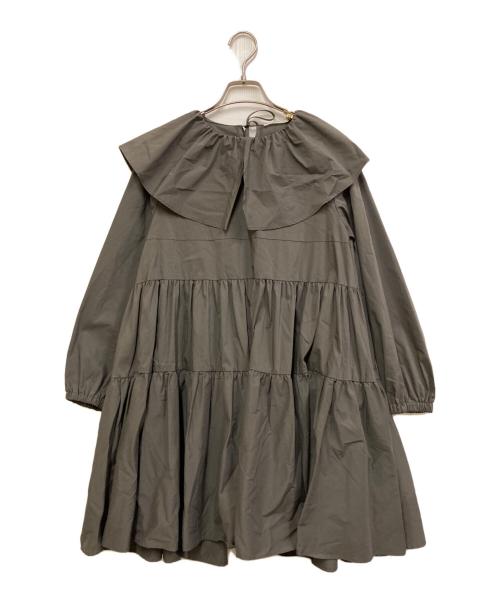 YORI（ヨリ）yori (ヨリ) フリルカラーティアードチュニック グレー サイズ:FREEの古着・服飾アイテム