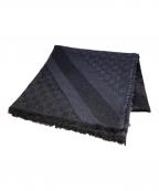 GUCCIグッチ）の古着「GG柄ウールシルクストール」｜ネイビー