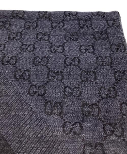 GUCCI（グッチ）GUCCI (グッチ) GG柄ウールシルクストール ネイビーの古着・服飾アイテム