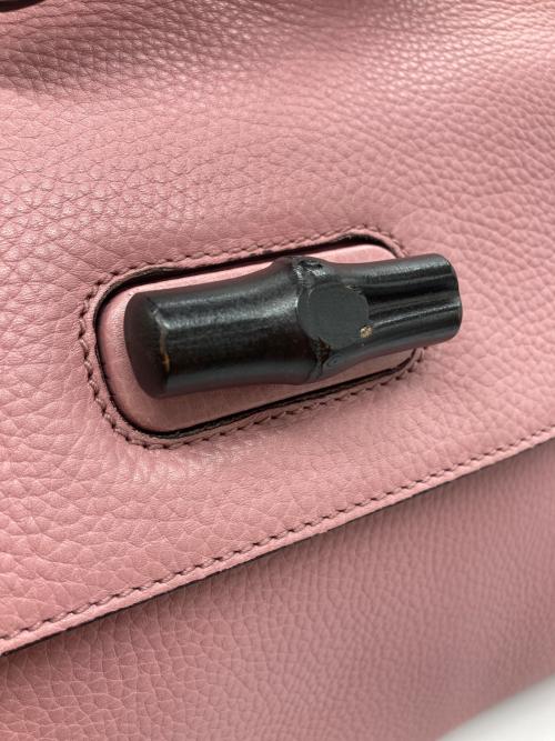 GUCCI（グッチ）GUCCI (グッチ) バンブーデイリーハンドバッグ ピンクの古着・服飾アイテム