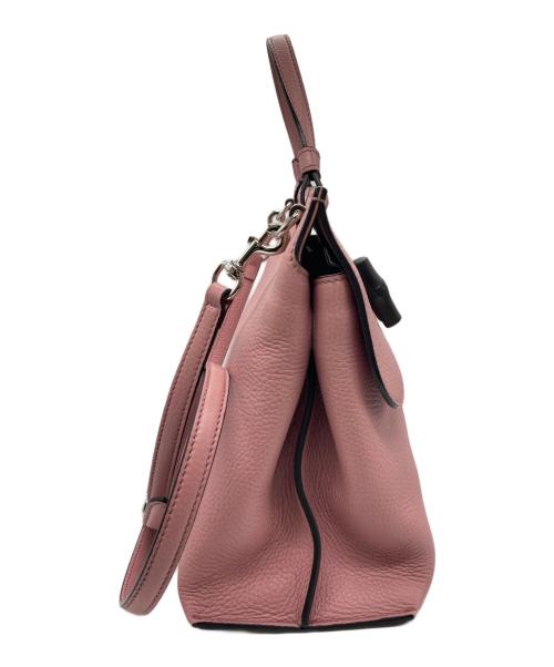 GUCCI（グッチ）GUCCI (グッチ) バンブーデイリーハンドバッグ ピンクの古着・服飾アイテム