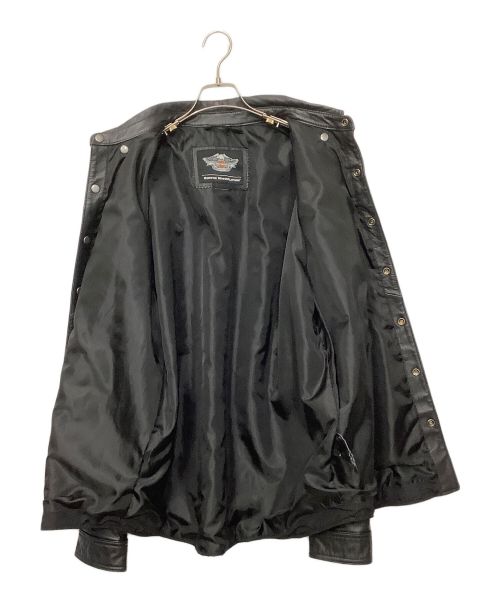 HARLEY-DAVIDSON（ハーレーダビッドソン）HARLEY-DAVIDSON (ハーレーダビッドソン) レザージャケット ブラック サイズ:Lの古着・服飾アイテム