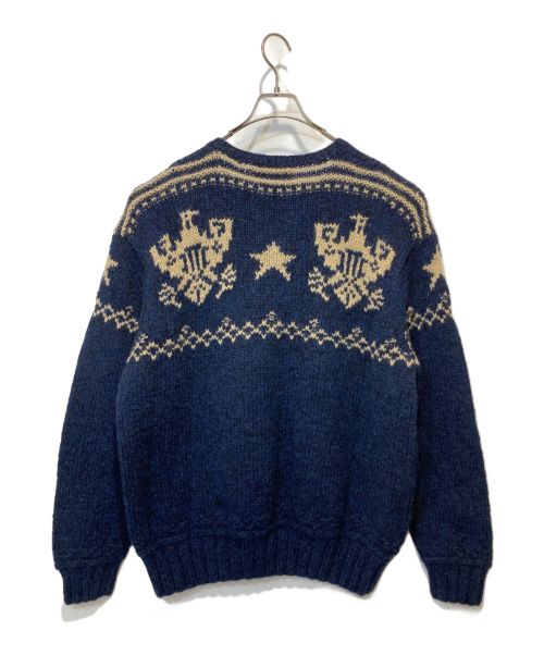 POLO RALPH LAUREN（ポロ・ラルフローレン）POLO RALPH LAUREN (ポロ・ラルフローレン) HAND KNIT ネイビー サイズ:LLの古着・服飾アイテム