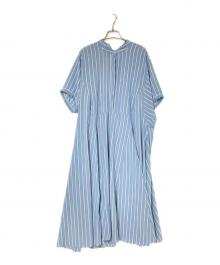 CADUNE（カデュネ）の古着「バックリボンシャツワンピース」｜ブルー