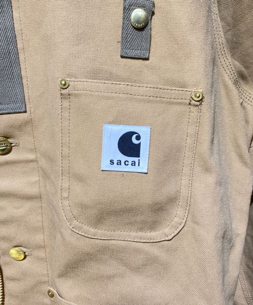 sacai（サカイ）sacai Carhartt WIP 23AW CarHartt WIP CanvasxMA-1 JK Michigan（カーハートWIPキャンバスMA-1ジャケットミシガン） ベージュ×オリーブ サイズ:1の古着・服飾アイテム