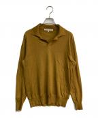 STEPHAN JANSONステファン ジャンソン）の古着「ニットポロシャツ」｜ブラウン