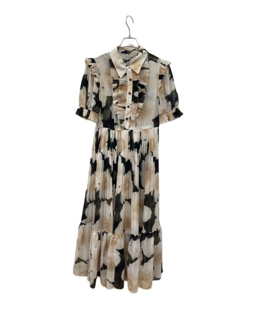 DOUBLE STANDARD CLOTHING（ダブルスタンダードクロージング）DOUBLE STANDARD CLOTHING (ダブルスタンダードクロージング) シフォンフラワープリントワンピース アイボリー サイズ:38の古着・服飾アイテム