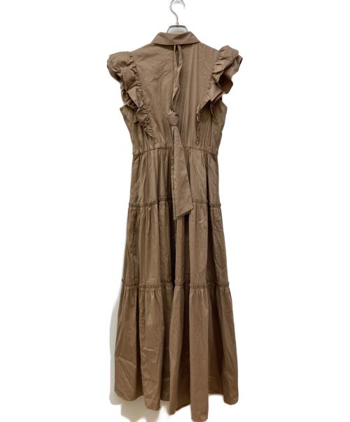 DOUBLE STANDARD CLOTHING（ダブルスタンダードクロージング）DOUBLE STANDARD CLOTHING (ダブルスタンダードクロージング) ボリュームフリルロングワンピース ベージュ サイズ:38の古着・服飾アイテム