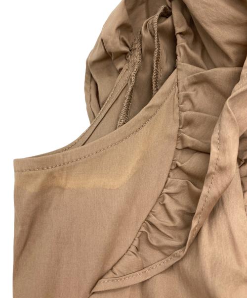 DOUBLE STANDARD CLOTHING（ダブルスタンダードクロージング）DOUBLE STANDARD CLOTHING (ダブルスタンダードクロージング) ボリュームフリルロングワンピース ベージュ サイズ:38の古着・服飾アイテム