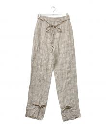 Acne studios（アクネ ストゥディオズ）の古着「Ribbon Tie Trousers」｜ベージュ