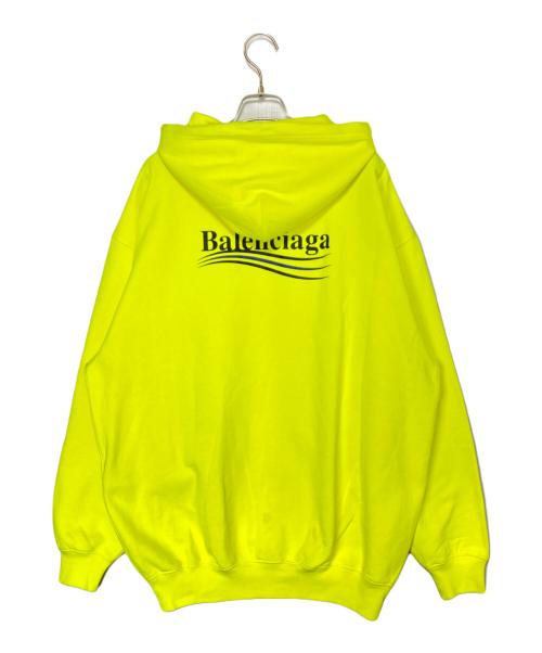 BALENCIAGA（バレンシアガ）BALENCIAGA (バレンシアガ) Campaign Logo Hoodie イエロー サイズ:XSの古着・服飾アイテム