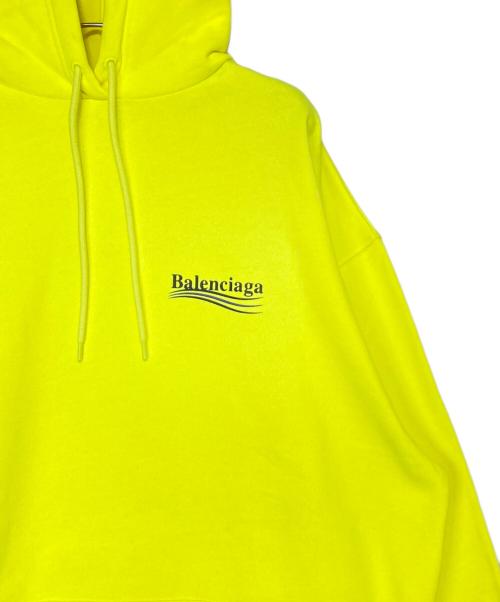 BALENCIAGA（バレンシアガ）BALENCIAGA (バレンシアガ) Campaign Logo Hoodie イエロー サイズ:XSの古着・服飾アイテム