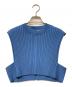 HYKE（ハイク）の古着「WIDE RIBBED CROPPED VEST」｜ブルー