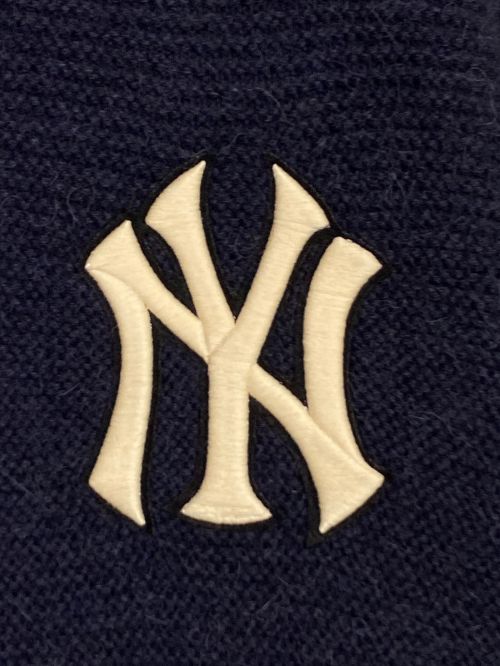 GUCCI（グッチ）GUCCI (グッチ) NEW YORK YANKEES (ニューヨークヤンキース) NYワッペン アルパカ ニットカラー ネイビー サイズ:XXXLの古着・服飾アイテム