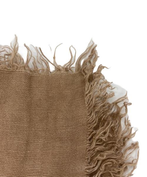 ASAUCE MELER（アソースメレ）ASAUCE MELER (アソースメレ) 大判リネンストール ブラウンの古着・服飾アイテム