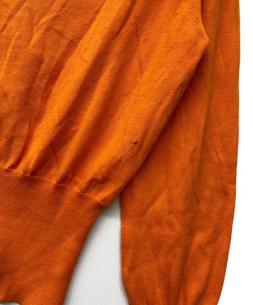 Vivienne Westwood RED LABEL（ヴィヴィアンウエストウッドレッドレーベル）Vivienne Westwood RED LABEL (ヴィヴィアンウエストウッドレッドレーベル) オーブ刺繍コットンクルーネックニットカーディガン オレンジ サイズ:Mの古着・服飾アイテム