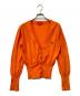 Vivienne Westwood RED LABEL（ヴィヴィアンウエストウッドレッドレーベル）の古着「オーブ刺繍コットンクルーネックニットカーディガン」｜オレンジ