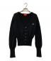 Vivienne Westwood RED LABEL（ヴィヴィアンウエストウッドレッドレーベル）の古着「オーブ刺繍コットンクルーネックニットカーディガン」｜ブラック