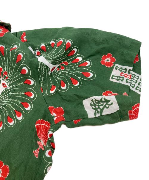 EANBE（イアンベ）EANBE (イアンベ) 麻雀アロハシャツ グリーン サイズ:Lの古着・服飾アイテム