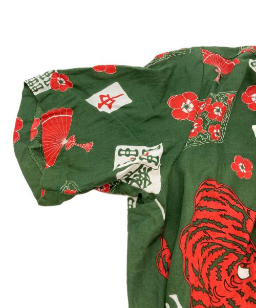 EANBE（イアンベ）EANBE (イアンベ) 麻雀アロハシャツ グリーン サイズ:Lの古着・服飾アイテム