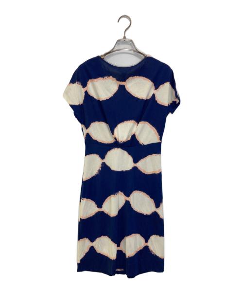 DIANE VON FURSTENBERG（ダイアンフォンファステンバーグ）DIANE VON FURSTENBERG (ダイアンフォンファステンバーグ) シルクワンピース ネイビー サイズ:2の古着・服飾アイテム