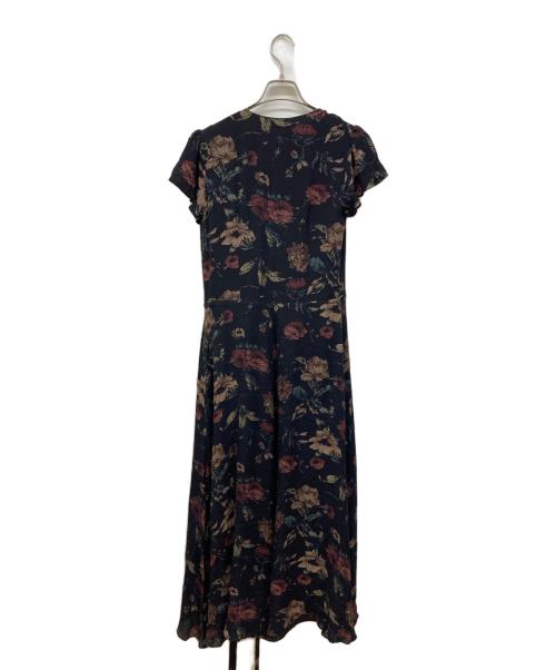 POLO RALPH LAUREN（ポロ・ラルフローレン）POLO RALPH LAUREN (ポロ・ラルフローレン) シルクカシュクールワンピース ブラックの古着・服飾アイテム