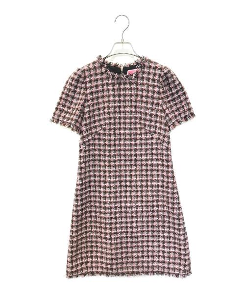 Kate Spade（ケイトスペード）Kate Spade (ケイトスペード) ツイードワンピース ピンクの古着・服飾アイテム