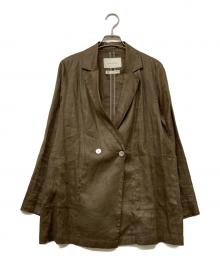 nano・universe（ナノ・ユニバース）の古着「リネンシアージャケット」｜ブラウン