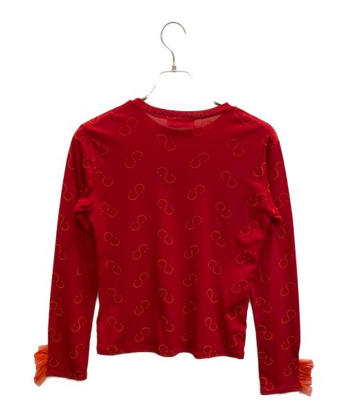 Po/（ポ）Po/ (ポ) Frockey print long-sleeve レッド サイズ:フリー 未使用品の古着・服飾アイテム