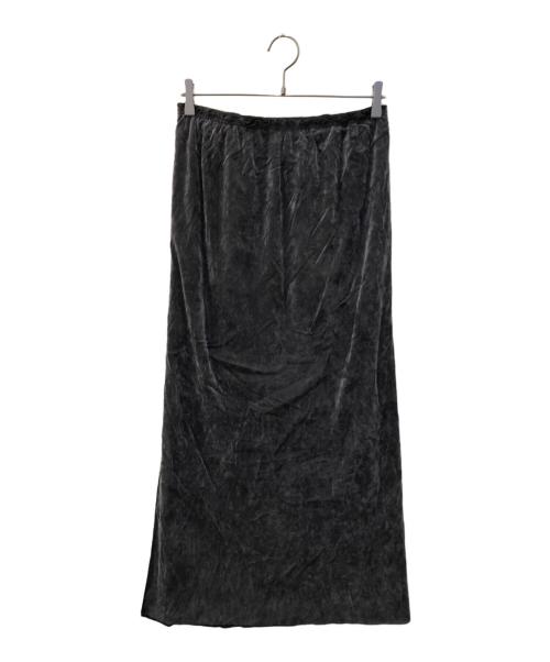 ETRE TOKYO（エトレトウキョウ）ETRE TOKYO (エトレトウキョウ) スリットベロアスカート グレー サイズ:表記なしの古着・服飾アイテム