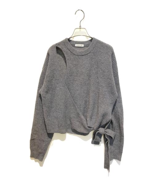 Designers Remix（デザイナーリミックス）DESIGNERS REMIX (デザイナーリミックス) ミドルゲージクルーネックニット グレー サイズ:Freeの古着・服飾アイテム