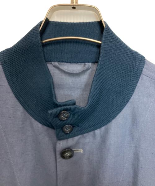 VALSTAR（ヴァルスター）VALSTAR (ヴァルスター) リネンコットンブルゾン ブルー サイズ:50の古着・服飾アイテム