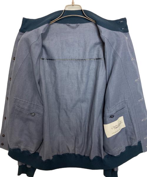 VALSTAR（ヴァルスター）VALSTAR (ヴァルスター) リネンコットンブルゾン ブルー サイズ:50の古着・服飾アイテム
