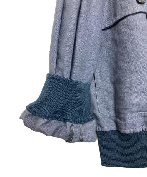 VALSTAR（ヴァルスター）VALSTAR (ヴァルスター) リネンコットンブルゾン ブルー サイズ:50の古着・服飾アイテム