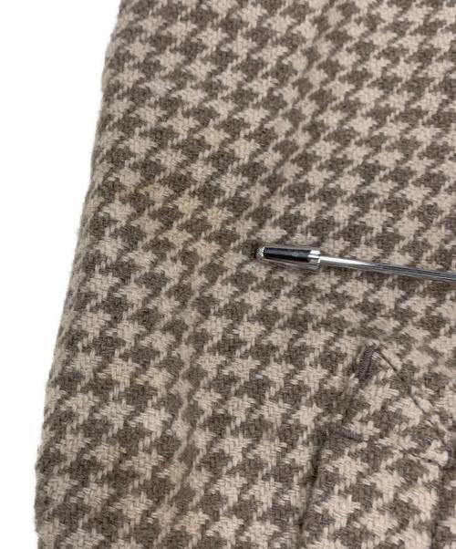 CARUSO（カルーゾ）CARUSO (カルーゾ) 千鳥柄サファリジャケット アイボリー×グレー サイズ:ＳＩＺＥ５０の古着・服飾アイテム