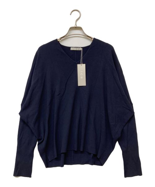 icB（アイシービー）icB (アイシービー) クロスコンビ Vネックプルオーバー ネイビー サイズ:S 未使用品の古着・服飾アイテム
