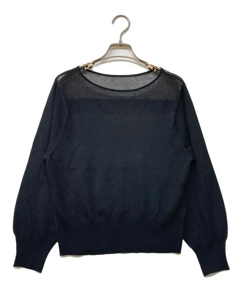 Apuweiser-riche（アプワイザーリッシェ）Apuweiser-riche (アプワイザーリッシェ) シアー切替ニット ブラック サイズ:２の古着・服飾アイテム