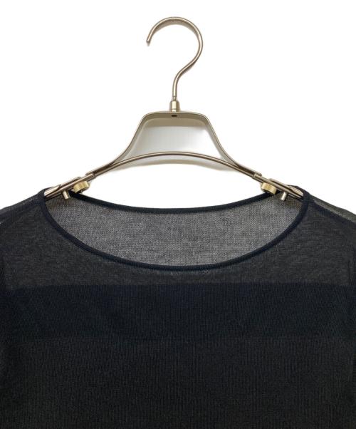 Apuweiser-riche（アプワイザーリッシェ）Apuweiser-riche (アプワイザーリッシェ) シアー切替ニット ブラック サイズ:２の古着・服飾アイテム