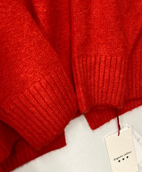 Dignite collier（ディニテ コリエ）Dignite collier (ディニテ コリエ) Vネックニット レッド サイズ:F 未使用品の古着・服飾アイテム