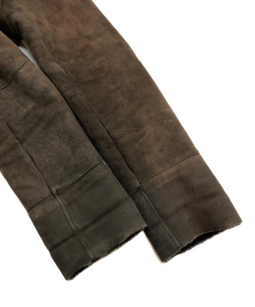 PREMIUM TOSCANA BRISA（プレミアム トスカーナ ブリッサ）PREMIUM TOSCANA BRISA (プレミアム トスカーナ ブリッサ) ノーカラームートンジャケット ブラウン サイズ:XSの古着・服飾アイテム