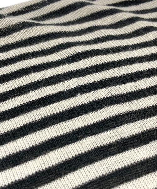 'S Max Mara（エスマックスマーラ）'S Max Mara (エスマックスマーラ) リネンボーダーニット ブラック サイズ:Sの古着・服飾アイテム