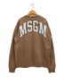 MSGM (エムエスジーエム) ロゴクルーネックスウェット ブラウン サイズ:Ｍ：8000円