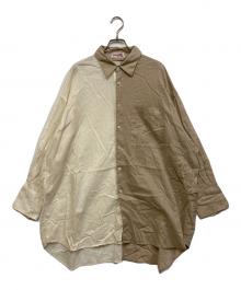 Spick and Span（スピック＆スパン）の古着「コットンリネンロングシャツ」｜ベージュ