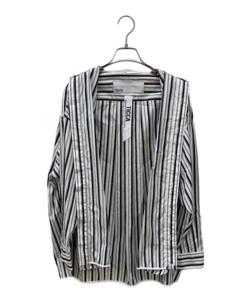 ticca（ティッカ）ticca (ティッカ) スクエアビッグシャツ ホワイト サイズ:FREEの古着・服飾アイテム